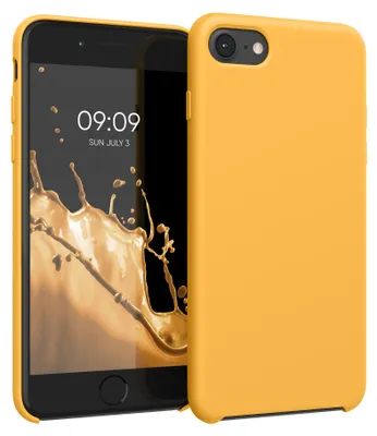 Produktbild von kwmobile Handyhülle für Apple iPhone SE (2022 / 2020) / iPhone 8 / 7 Hülle - Case Silikon - Kabelloses Laden - Schutzhülle Cover in Mango