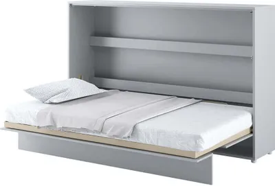 Obrázok produktu pre Nástenná posteľ Skriňová posteľ BED CONCEPT BC-05 Horizontal 120x200 GREY MATT Nástenná rozkladacia posteľ Skriňová rozkladacia posteľ Skriňa s integrovanou rozkladacou posteľou vrátane lamelového roštu