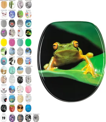 Produktbild von SANILO® WC-Sitz Frosch-Grün, Toilettendeckel direkt vom Hersteller, Klodeckel, Klobrille, WC Deckel, Toilettensitz, Toilettenbrille, WC Brille
