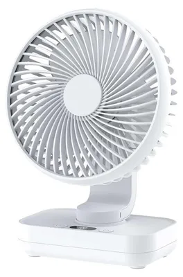 Produktbild von Tischventilator Akku 4000 mAh, oszillierender USB Ventilator mit LED Display, leise und tragbar