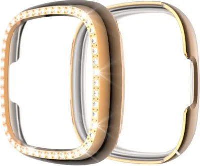 Produktbild von Strap-it Fitbit Versa 3 Diamond PC Hülle (Roségold)