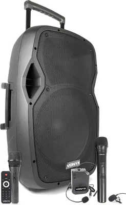 Produktbild von Vonyx AP1500PA, 800 W, 50 - 19000 Hz, Schwarz, Acrylnitril-Butadien-Styrol (ABS), AC, Akku, 220-240 V