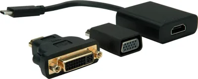 Immagine prodotto di VALUE Adattatore display USB Tipo C - VGA + HDMI + DVI