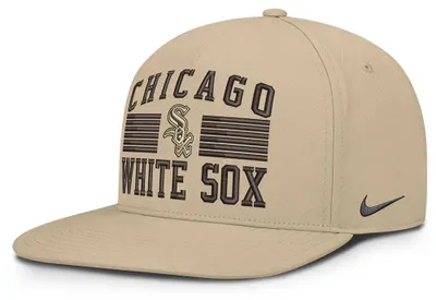 Produktbild von Nike Mlb Chicago White Sox Pro Flat Brim Aerobill 5 Panel Kappe Beige S-M Beige S-M