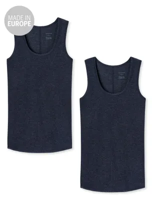 Produktbild von SCHIESSER 2er Pack Damen Tank Top - nachtblau - Größe M