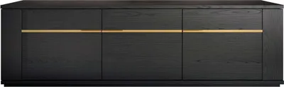 Produktbild von Lowboard Pegaso 205 cm in Schwarz/Gold