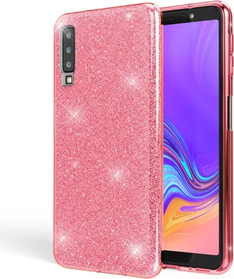 Immagine prodotto di NALIA custodia per cellulare glitter per Samsung Galaxy A7 2018, custodia per cellulare Ultra Slim Back Case Rosa