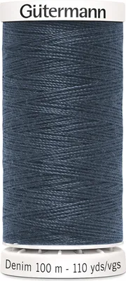 Produktbild von Profi Jeansfaden Denim 100m Gütermann Nähgarnfarben: 7635 blaugrau