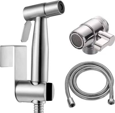 Immagine prodotto di Bidet - Doccetta WC - Spruzzatore WC - Shattaf - Compreso tubo flessibile e supporto a parete
