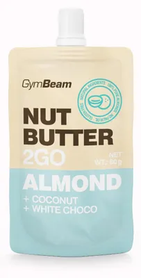 Image de GymBeam - Nussbutter 2GO - Beurre d'amande à la noix de coco et au chocolat blanc, 80 g
