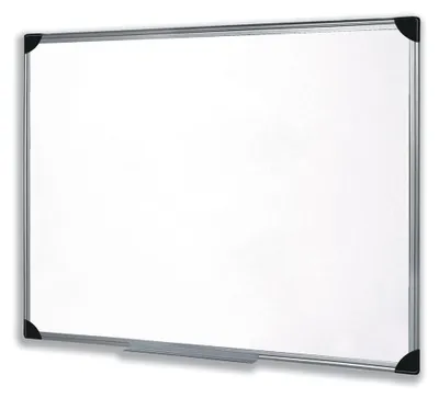 Produktbild von Weißwandtafel, trocken abwischbar, magnethaftend, mit Stiftablage und Aluminiumleisten, B 90 x H 60 cm