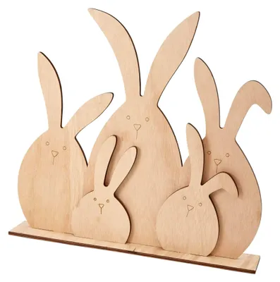 Produktbild von Holz-Steckmotiv "Hasenfamilie"