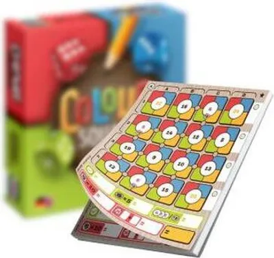 Produktbild von SPIEL DAS! COLOUR SQUARE Ersatzblock für das Roll and Write Familienspiel Colour Square, Nachfüllblock für das Mathe-Lernspiel für 1 bis 6 Spieler ab 8 Jahren