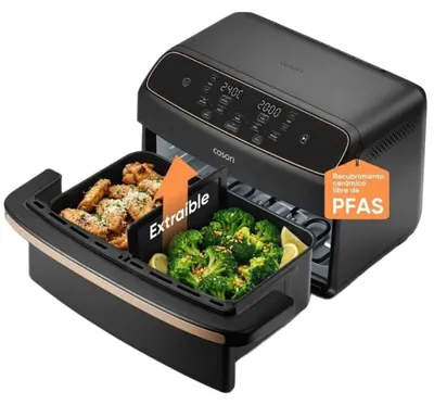 Productafbeelding van Cosori Dual Blaze Twinfry, heteluchtfriteuse, 8,6 liter, 35 °C tot 240 °C, geschikt voor 4 personen, standalone model