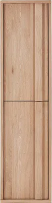 Produktbild von Hängender Badezimmerschrank aus massiver Eiche - Helles Naturholz - H140 cm - SARLO