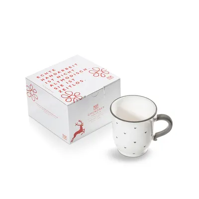 Produktbild von Gmundner Keramik Herzerl Grau Schokotasse 0,3 L