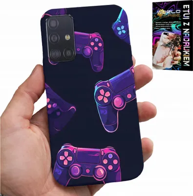 Immagine prodotto di Custodia Per Samsung Galaxy A71 - Custodia Per Giocatori, Design Dei Giochi + Vetro