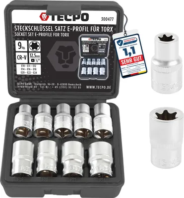 Produktbild von Steckschlüssel Satz E-Profil für Torx 9-tlg.