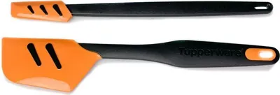 Produktbild von TUPPERWARE Griffbereit Top-Schaber schwarz-orange D167 + Kleiner Top-Schaber D78