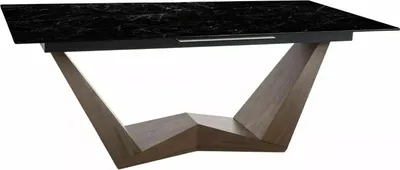 Zdjęcie produktu dla Stół rozkładany BONUCCI CERAMIC 200(250)x98 czarny marmur/orzech