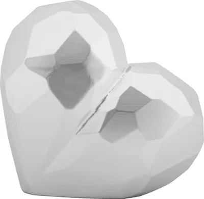 Produktbild von Mauro Ferretti Vase Herz 19x9x18 cm silber