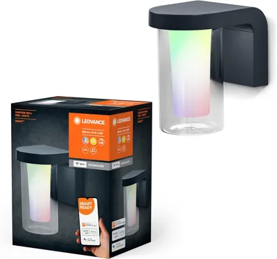 Produktbild von LEDVANCE Smart+ Cascade Multicolor, Wandbeleuchtung für den Außenbereich, WLAN, Grau, Aluminium, Glas, Warmweiß, 3000 K