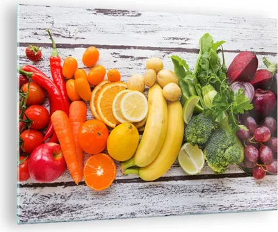 Produktbild von Bilder auf glas - Essen Gemüse Essen frisch - 70x50cm - Glasbilder - Wandbilder - Kunstdruck - zum Aufhängen bereit - Wanddekoration aus Glas - Glas Bilder - Wandbild auf Glas - GAA70x50-2888