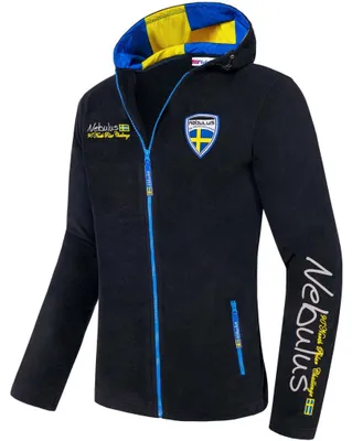 Produktbild von Nebulus Fleecejacke SVERHOOD Herren, warme Fleece Jacke, mit langem Full-Zip Reißverschluss, Q1701 - Herren, schwarz, XXL