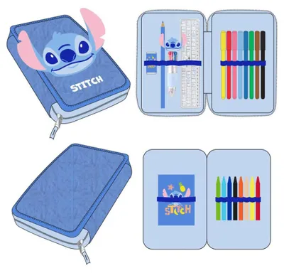 Zdjęcie produktu dla Piórnik Disneya ze Stitchiem na dwa długopisy