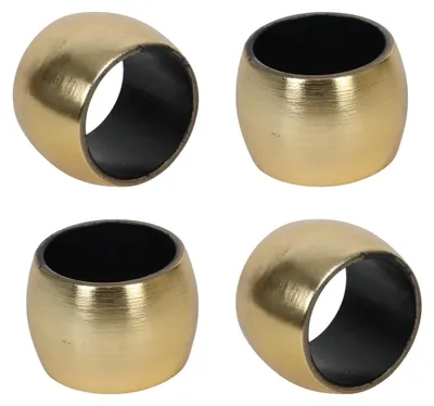 Productafbeelding van s/4 servetringen, 4.5x4.5x3.5 cm goud HIT