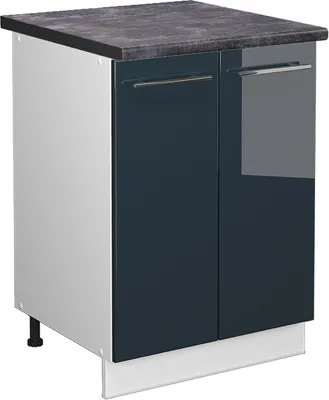 Obrázok produktu pre Kuchynská spodná skrinka Vicco Fame-Line Tmavo modrá vysoký lesk 60 cm , AP Antracit, Model 49572