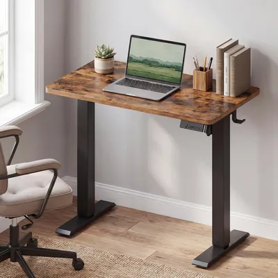 Produktbild von VASAGLE Höhenverstellbarer Schreibtisch, Schreibtisch Elektrisch Höhenverstellbar 80 x 50 cm, Stehschreibtisch mit 4 Memory-Tasten, Computertisch