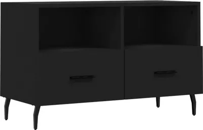 Obrázek produktu pro vidaXL TV skříňka černá 80x36x50 cm Dřevěný materiál