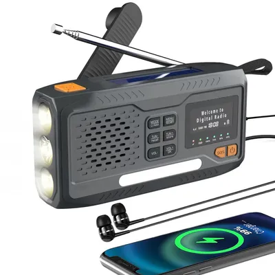 Productafbeelding van Extralink Noodradio DAB/FM, Solar, Dynamo, 4500 mAh, Bluetooth en SOS