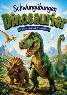 Produktbild von Vorschulbuch Schwungübungen Dinosaurier