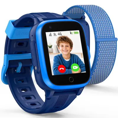 Produktbild von Ralio R5 Go 4G Smartwatch Kinder mit Videoanrufe & SOS-Taste, GPS-Tracker für Kinder, Schulmodus, Geschenke für Jungen und Mädchen, Blau