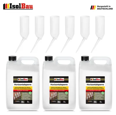 IsolBau Horizontalsperre 15L + 6 x Injektionstrichter Wand Verkieselung Trockene