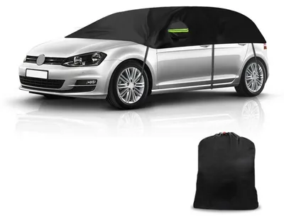 Obrázok produktu pre Polovičná automobilová plachta, vodeodolná, pre modely VW Golf MK5-MK8, roky výroby 2004-2024, farba: čierna