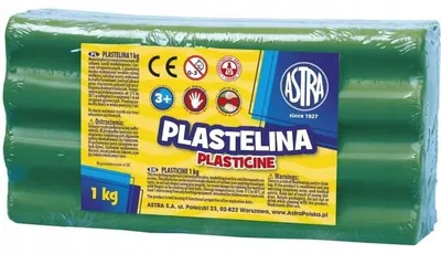 Produktbild von Astra Plastelina Knetmasse Grün 1 kg für Kinder