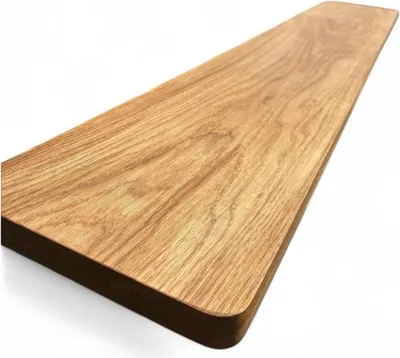 Zdjęcie produktu dla Parapet z litego dębu 80x30x4cm z zaokrąglonymi narożnikami, olejowany, stopień dębowy, parapet z litego dębu, dębowy stopień schodowy, podłoga dębowa