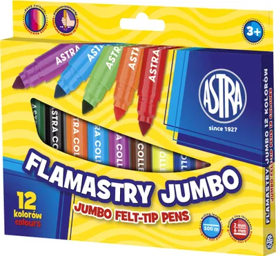 Immagine prodotto di Pennarelli Jumbo 12 colori Astra