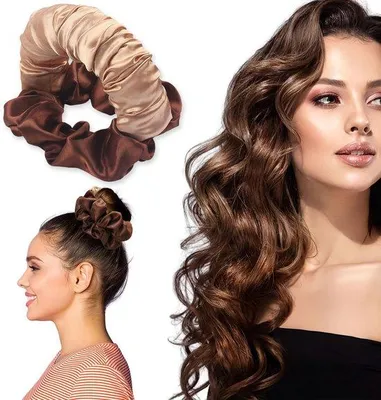 Produktbild von Unyqoos® Satin-Schlafband – hitzefreies Lockenstyling im Schlaf, weiches Haarband für mittellanges bis langes Haar