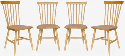 Produktbild von sweeek - 4er-Set Stühle aus Hevea-Holz - Natur