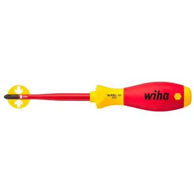 Produktbild von Wiha Schraubendreher VDE Plus / Minus SL / PZD SW 1x80mm Gesamtlänge 191mm Mehrkomponenten-Griff - 36329