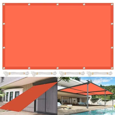 Immagine prodotto di Tenda da sole 1,7x3,8 metri, protezione solare, protezione dagli agenti atmosferici, idrorepellente, colore arancione