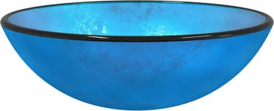 Produktbild von vidaXL Waschbecken Hartglas 42x14 cm Blau
