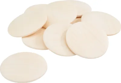 Produktbild von VBS Holzplatine "Gewölbt", Ø 40 mm, 10 Stück
