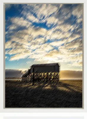 Produktbild von Schattenfugenrahmen Weiß 40x40 für Leinwand Keilrahmen Rahmen Bilder Ölgemälde ohne Glas