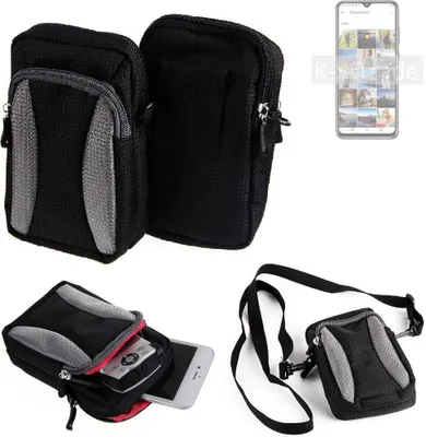 Produktbild von K-S-Trade Holster Schutz Hülle kompatibel mit Cubot Note 30 Handy Hülle Gürteltasche Umhängetasche mit Zusatzfach schwarz