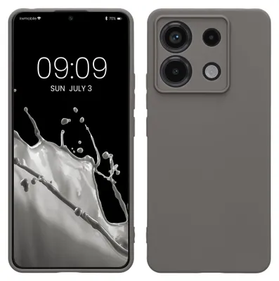 Produktbild von kwmobile Handyhülle für Xiaomi Redmi Note 13 Pro 5G / Poco X6 5G Hülle - weiches Handy Silikon Case - Schutzhülle Cover - Stone Dust